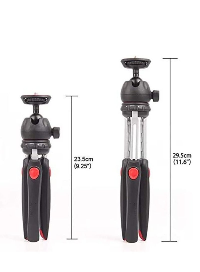 LEDIN Top Mini Portable Fold-able Extendable Tripod Stand for Mobile Phones and DSLR with Universal Mobile Phone Holder Convenient Telescopic Mini Tripod Table(MT-35)  - Image 4