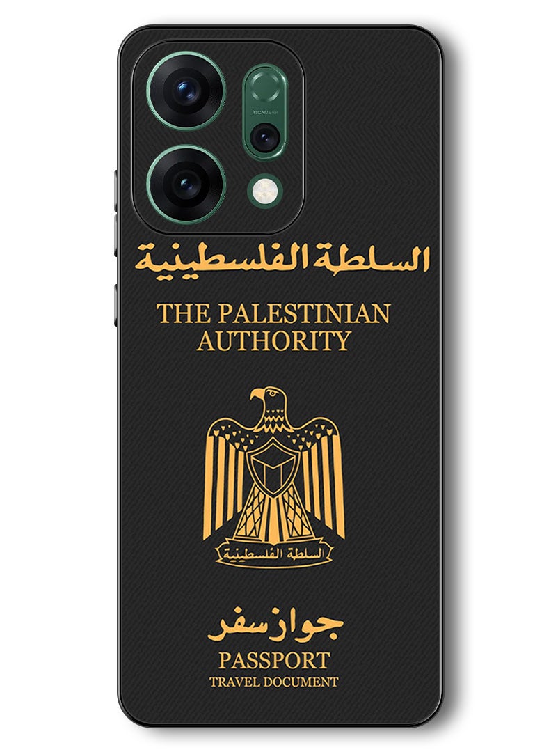 Theodor Case Compatible with Oppo Reno 14 6.59 Inch Protection Shockproof Bumper Cover Palestinian Passport - Image 1