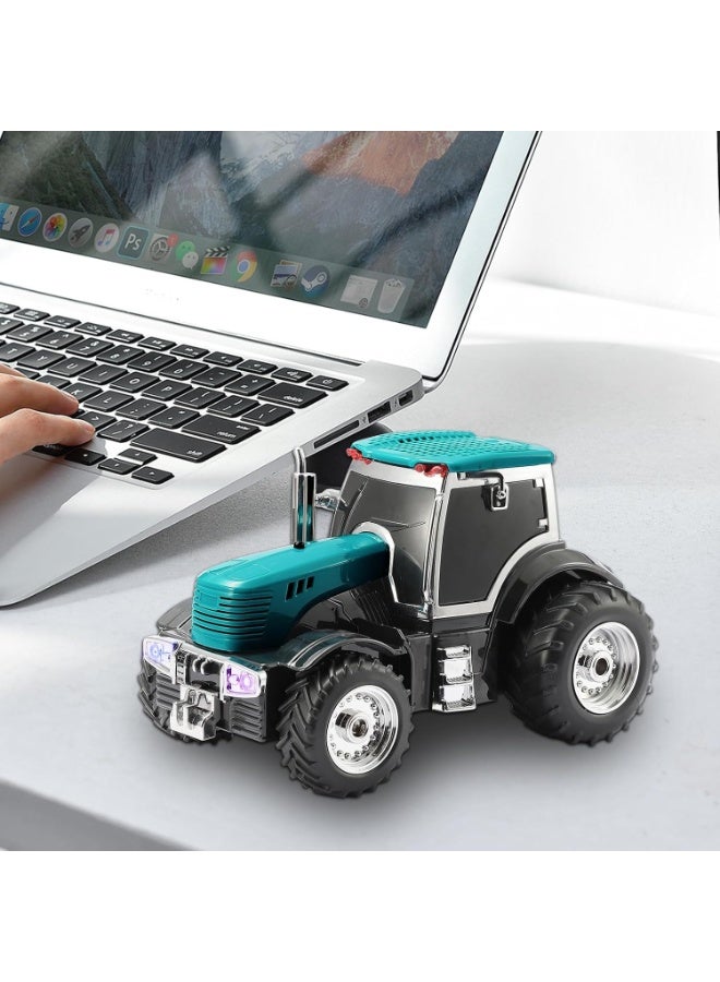 WSTER WS-560 Modern Tractor Bluetooth Wireless Speaker with HD Sound, TWS Stereo, LED Party Lights, FM Radio, USB/TF Card & Built-in Microphone – Surprise Gift (Green) - Image 2