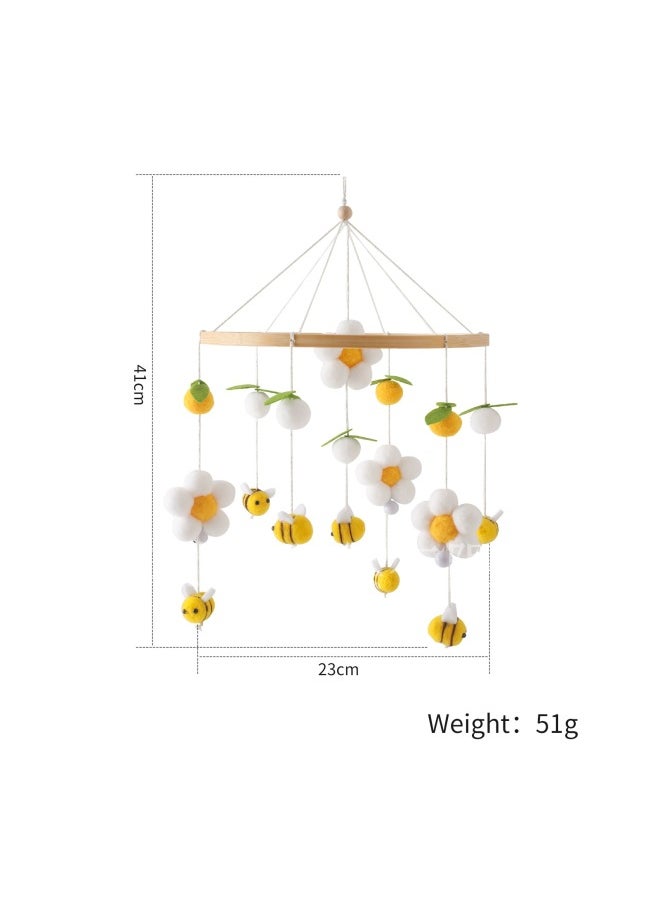 Generic - Hot Children's Bed Bell Hanging Ornaments Baby Crib Stroller Coax Sleep Soothing Rattle Bed Bell Toy-Colour:Bee Flower Bed Bell Yellow Bee - Image 1