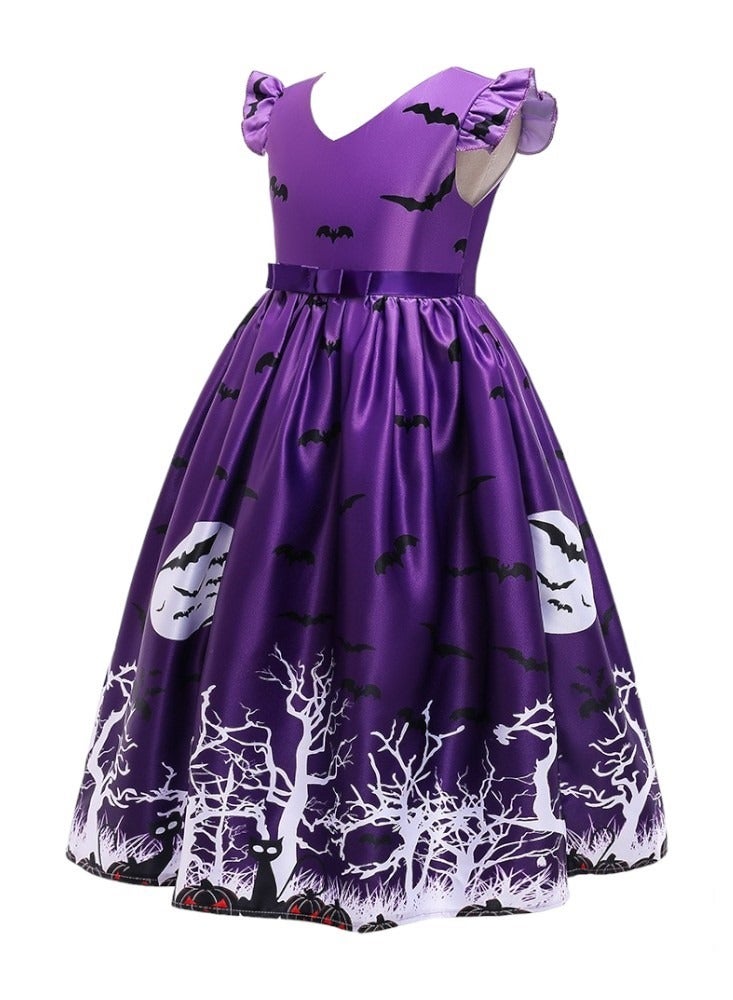 D'Daniela Halloween Printed Costume Dress - Purple - Image 2