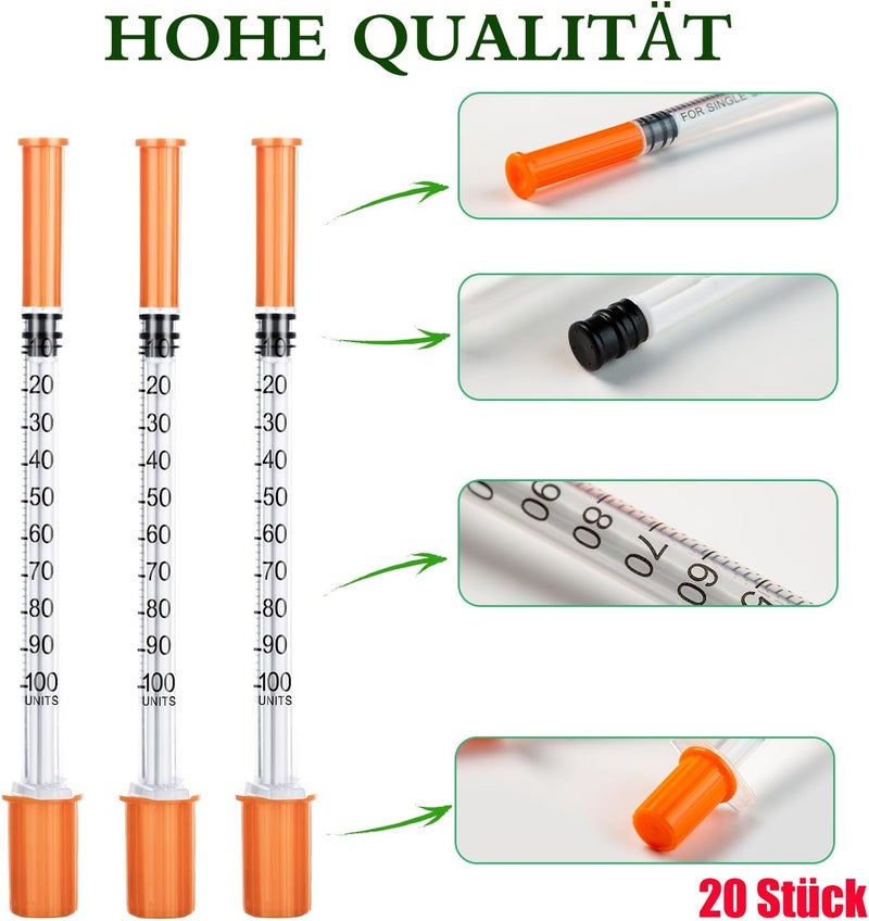 Daily use improved quality Pack of 10 1 ml Plastic Multi-Purpose Measuring Tools 29G 8 mm, Syringe with Scale Individually Packed, Plastic Tube Syringes for Liquid Separation, Dosage, Laboratory Accessories (10) Cross part assemble fit - Image 4