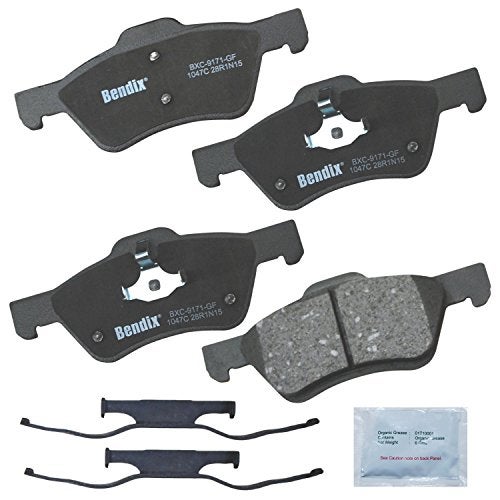 Bendix Priority1 CFC1047C Ceramic Front Brake Pads for Ford Escape 2012-2006, Mercury Mariner 2009-2006 - Image 1