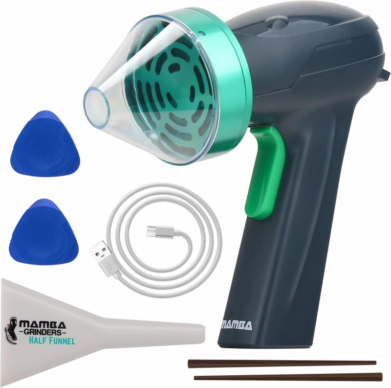 Mamba Monster 3.5g Green USB Electric Herb Grinder. Large Capacity Portable Metal Herbal Machine & Spice Mill for the Kitchen - Image 1
