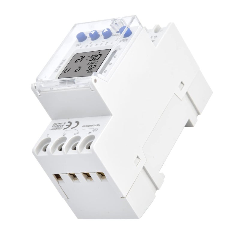 TM612 مؤقت ذكي لمفتاح الطاقة 44 برنامجًا 6 لغات شاشة LCD عرض 2 مخرج AC220V - Image 4