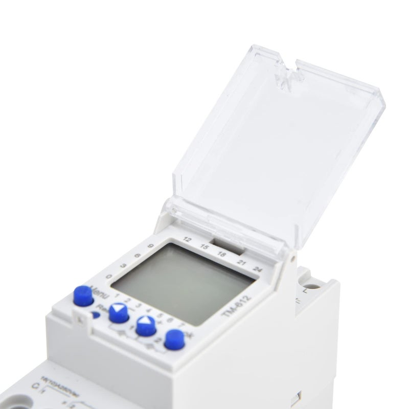 TM612 مؤقت ذكي لمفتاح الطاقة 44 برنامجًا 6 لغات شاشة LCD عرض 2 مخرج AC220V - Image 3