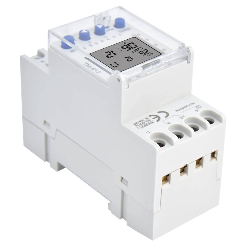 TM612 مؤقت ذكي لمفتاح الطاقة 44 برنامجًا 6 لغات شاشة LCD عرض 2 مخرج AC220V - Image 5