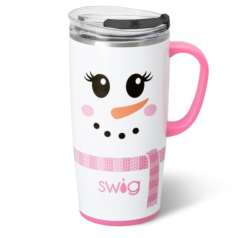 Swig Life 22oz Travel Mug Insulated Tumbler with Handle and Lid Travel Coffee Mug Cup Holder Friendly Stainless Steel 22 oz Tumbler Reusable Insulated with Lid Ms Frost - Image 2