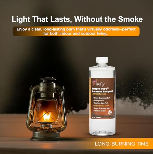 Firefly زيت مصباح بارافين خالي من الروائح كوشير من فايرفلاي - خالي من الدخان، تقريبًا خالي من الروائح، يدوم طويلاً - 32 أونصة - Image 2