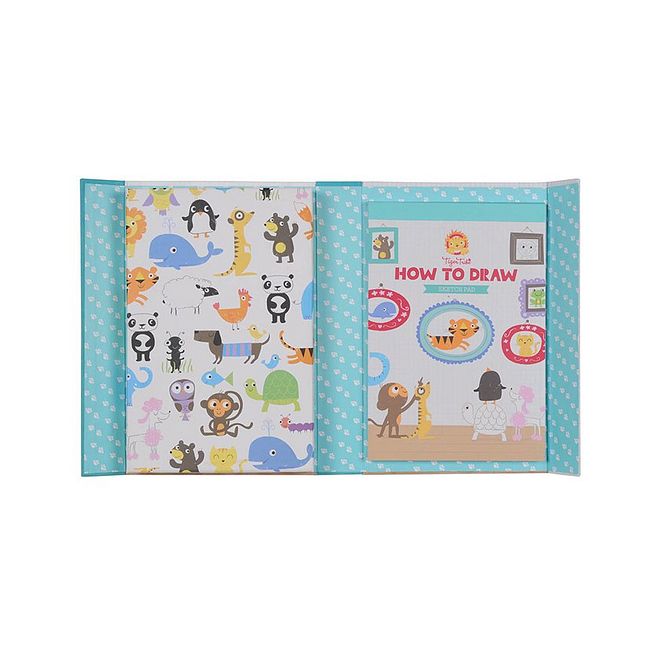 Tiger Tribe How to Draw Animals Kit - 36-page Sketch Pad & Colour Pens, Creative Activity Set for Ages 5 Years+ - Image 2