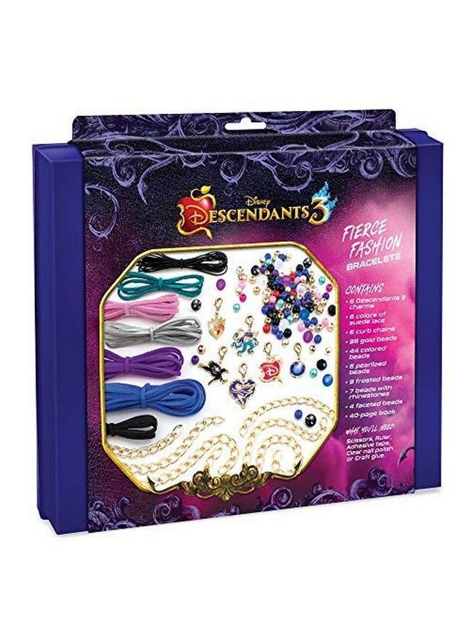 Make It Real - Disney Descendants 3 Fierce Fashion Jewelry Diy Bead And Charm Bracelet Making Kit Includes Jewelry Making Supplies Beads Charms & Descendants Book Arts And Craft Kit For Kids - Image 1