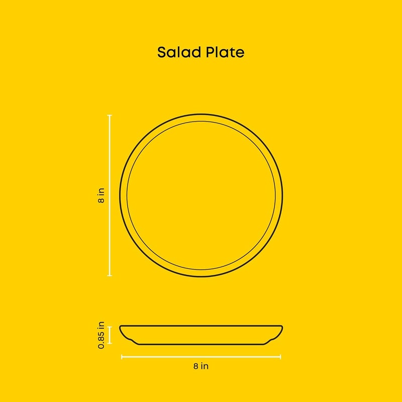 JoyJolt طقم أدوات المائدة من JoyJolt Mesa من الخزف الحجري 18 قطعة - أطباق وأوعية تشمل أطباق العشاء وأطباق السلطة وأوعية الحبوب والحساء - طقم أطباق حديث بتصميم مزرعة بلون الكتان الأبيض غير اللامع لـ 6 أشخاص - Image 5