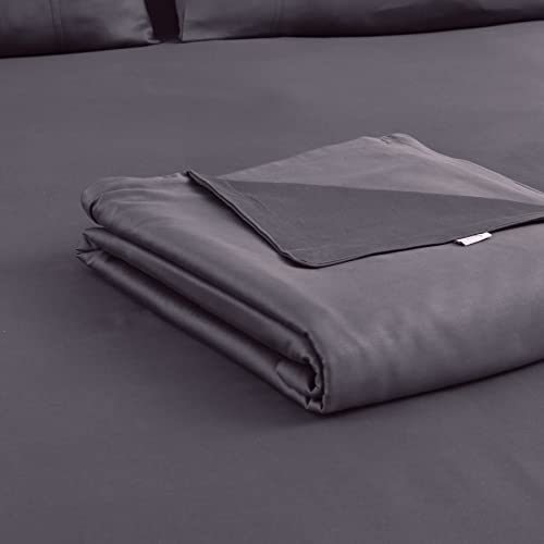 Spread Spain Madison Avenue Cotton Quilt Cover | 400 Thread Count Light Silky Sateen Sheets Single Size Quilt Cover with Zipper Closure | Soft Razai Cover - 60 x 90 inch - Fudge - Image 2