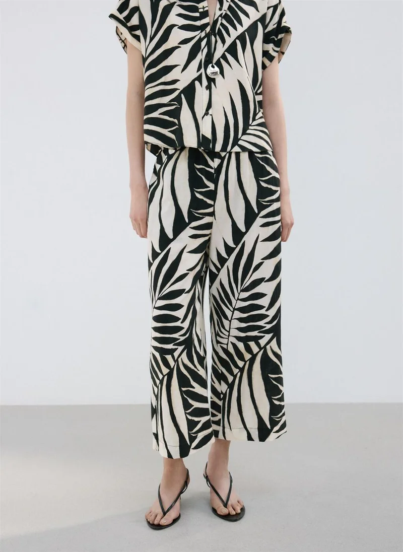 مانجو Tropical print pants