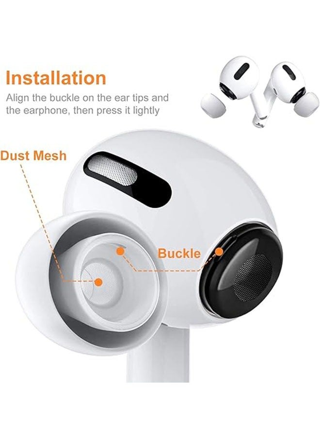 6 Pairs White Silicon Replacement Ear Tips Ear Buds Tips, Soft and High Elasticity, with Clear Portable Storage Box  - Image 3