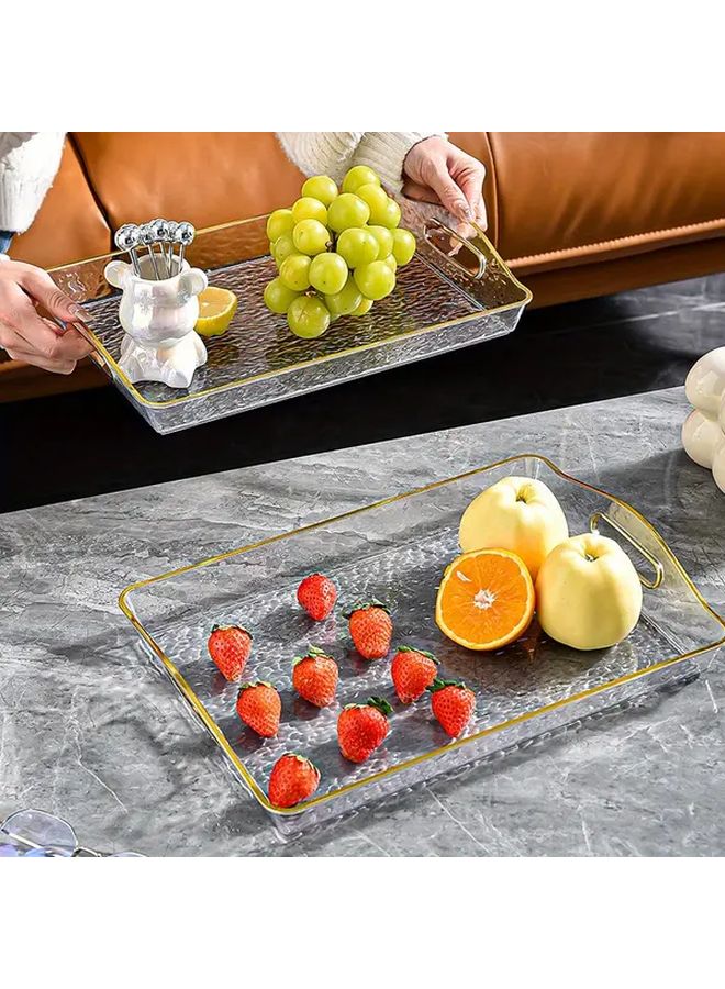 Wave Pattern Tray Set of 1pc Elegant Tea Snack and Fruit Serving Plate - Image 2
