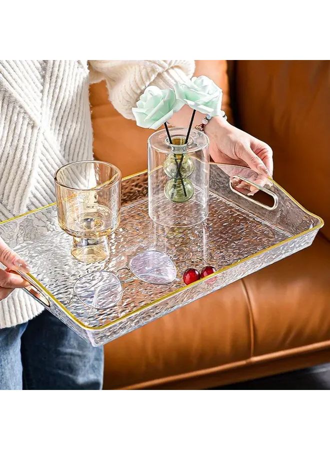 Wave Pattern Tray Set of 1pc Elegant Tea Snack and Fruit Serving Plate - Image 3