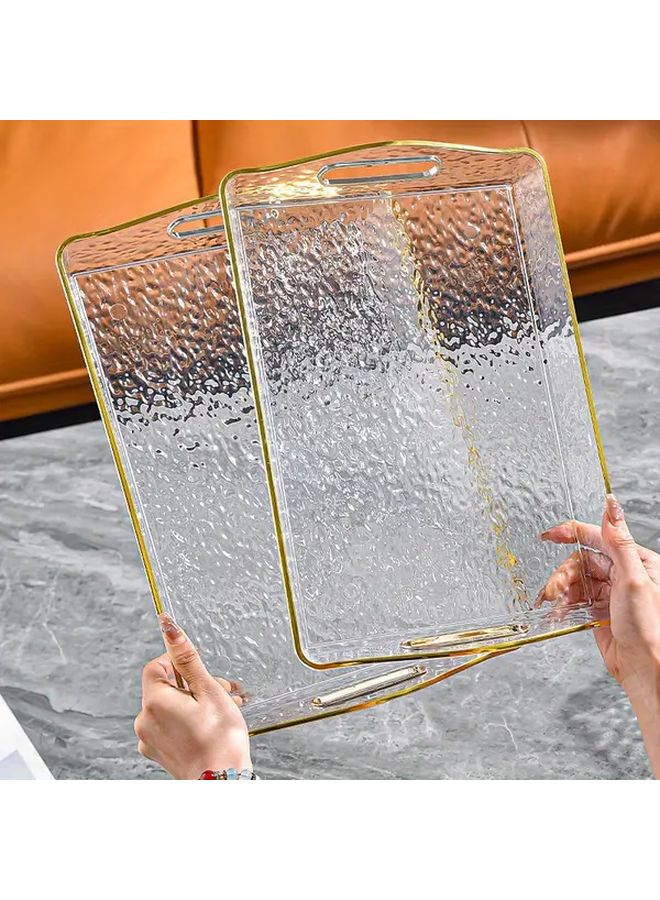 Wave Pattern Tray Set of 1pc Elegant Tea Snack and Fruit Serving Plate - Image 1