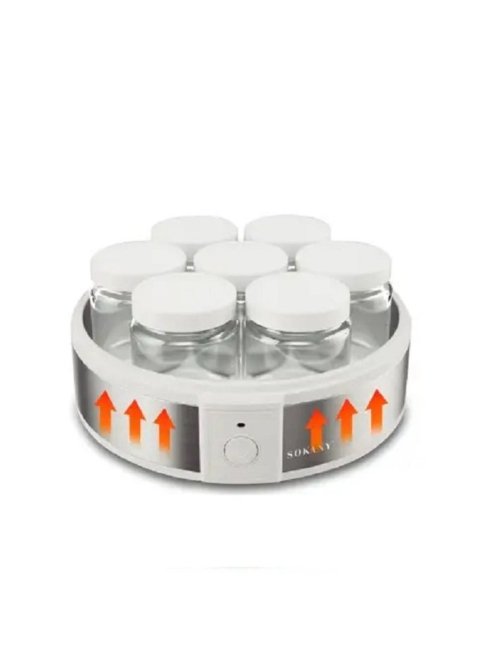 sokany Yogurt Maker With Stainless Steel Body /7 cups/ Light Indicator(SK-08017)  - Image 3