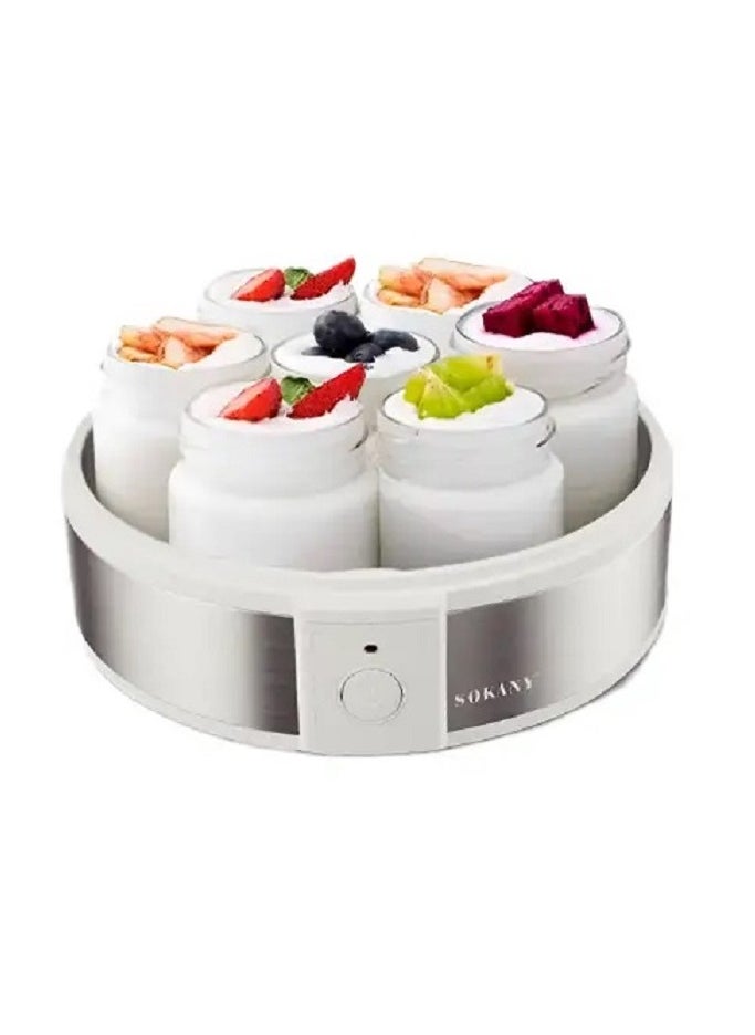 sokany Yogurt Maker With Stainless Steel Body /7 cups/ Light Indicator(SK-08017)  - Image 2