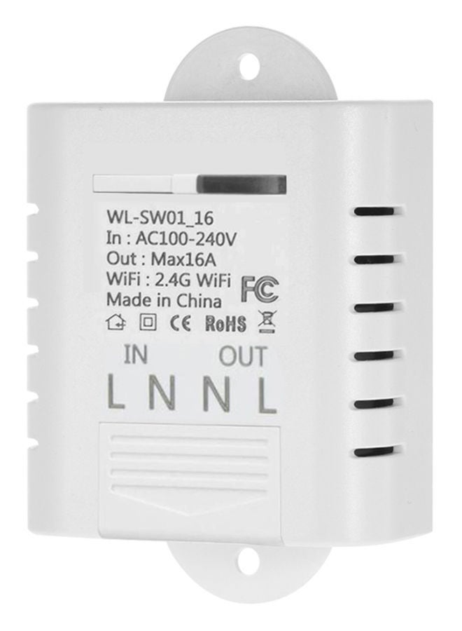 NIBEMINENT WIFI Smart 16A Wireless Light Timer Switch White - Image 1