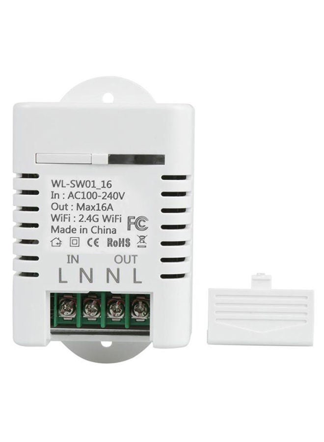 NIBEMINENT WIFI Smart 16A Wireless Light Timer Switch White - Image 2