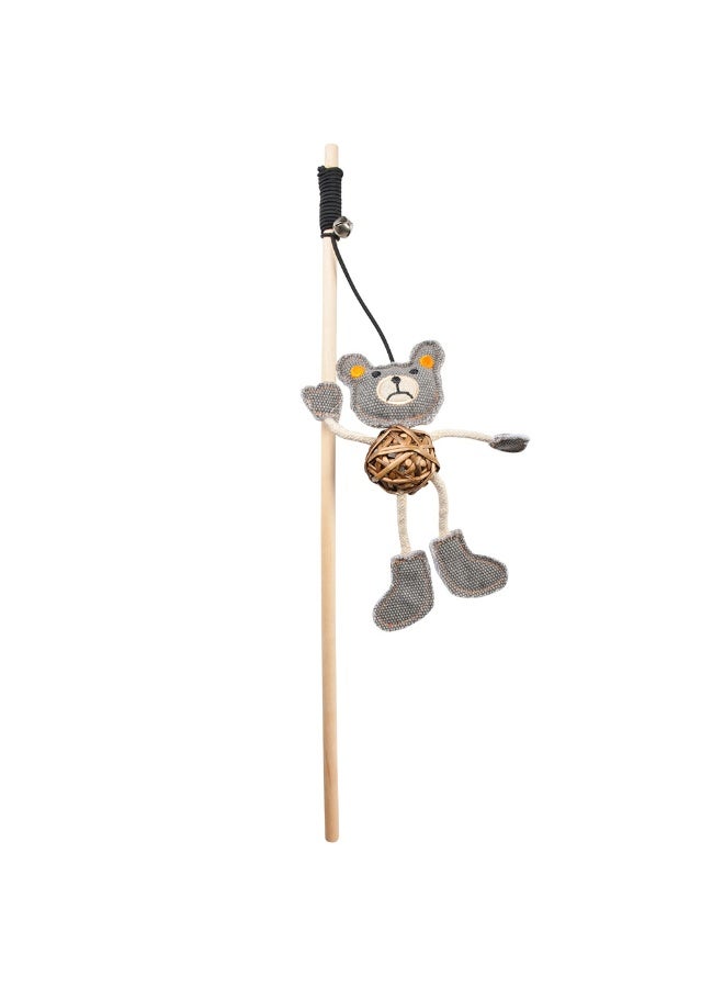 Duvo+ Canvas Playing Rod Bear 40X11,5X3,5Cm Brown/Grey