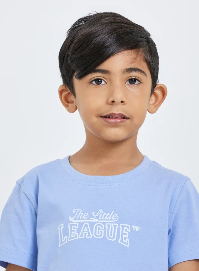 ستايلي طقم منسق من شورت وتيشيرت بطبعة جرافيك