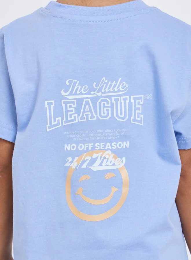 ستايلي طقم منسق من شورت وتيشيرت بطبعة جرافيك