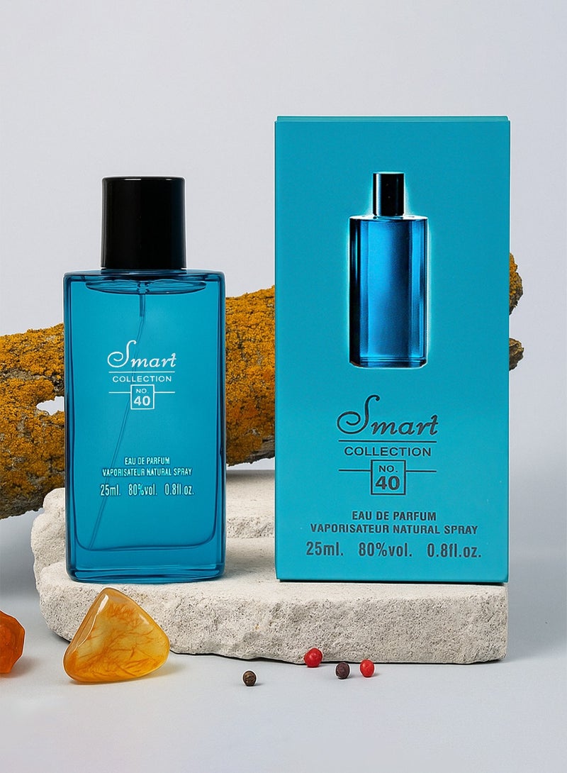 Smart collection Fresh Cool Water Perfume Smart Collection No. 40 Men’s Long Lasting Perfume – 25ml | Woody & Citrus Scent | Eau De Parfum - Image 1