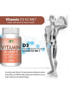 ANC Vitamin D3 K2 Mk7 Supplement | Supports Stronger Immunity & Bone & Heart Health | Healthy Heart For Men And Women 60 Capsules  - Image 4