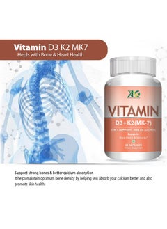 ANC Vitamin D3 K2 Mk7 Supplement | Supports Stronger Immunity & Bone & Heart Health | Healthy Heart For Men And Women 60 Capsules  - Image 3