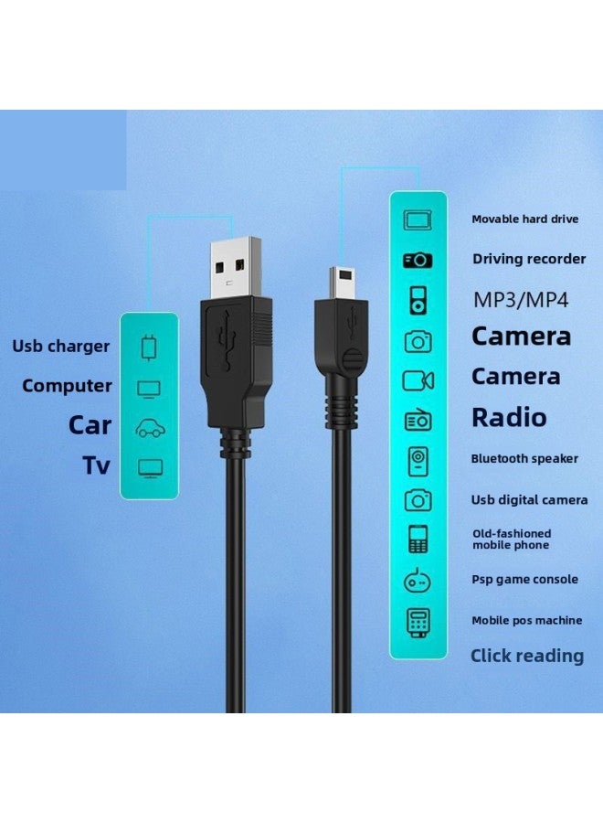 1.5 M USB Mini Mini5pin Data Cable V3 Trapezoidal Port Charging Cable Mobile Hard Disk Elderly Machine Power Cable-Length:1.5m - Image 4