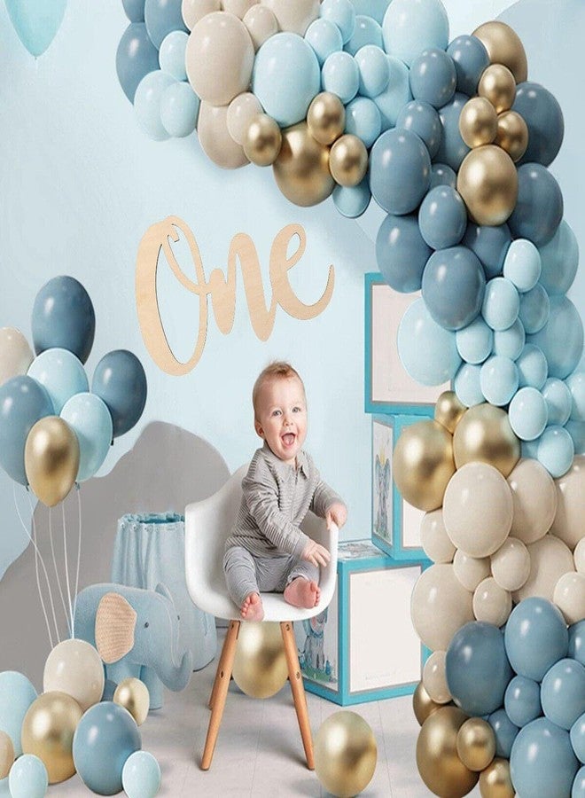 Curious Button 1st Birthday Party Decoration Wooden One Letter Cutout for Boys or Girls, 1 Year Complete Celebration Home Decoration Unfinished Wooden One Letter Banner (10 in) - Image 2