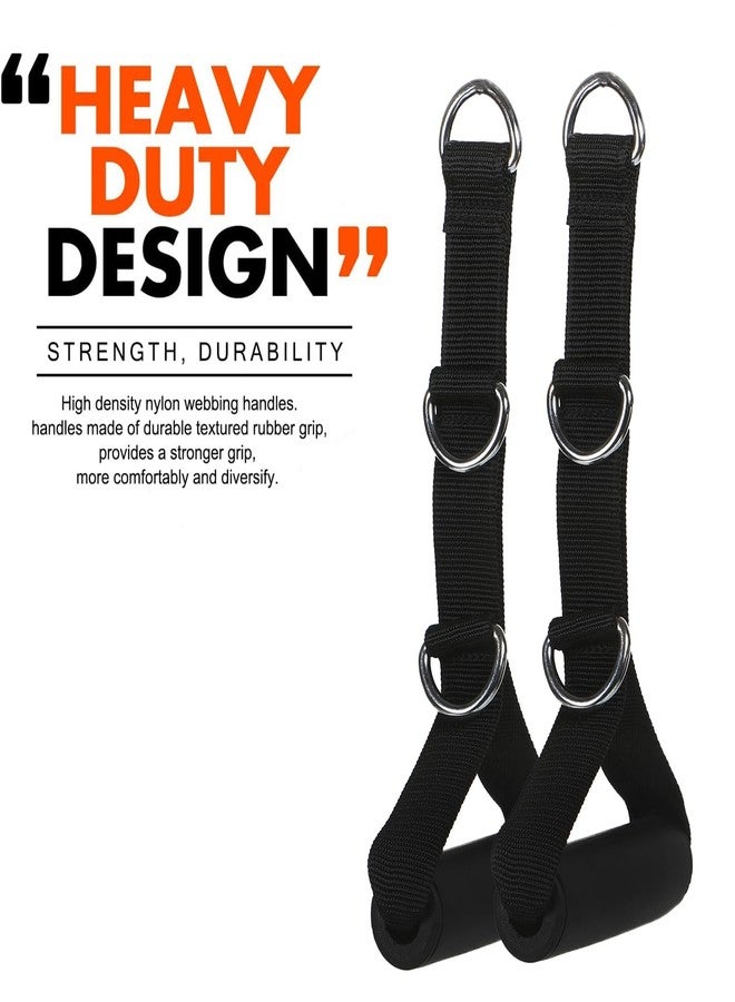Shapewell Set of 2 Nylon D Handles Triple Loop Bars| Resistance Bands Handle Pair for Gym| Suitable for Lats, Biceps, Triceps - Image 3