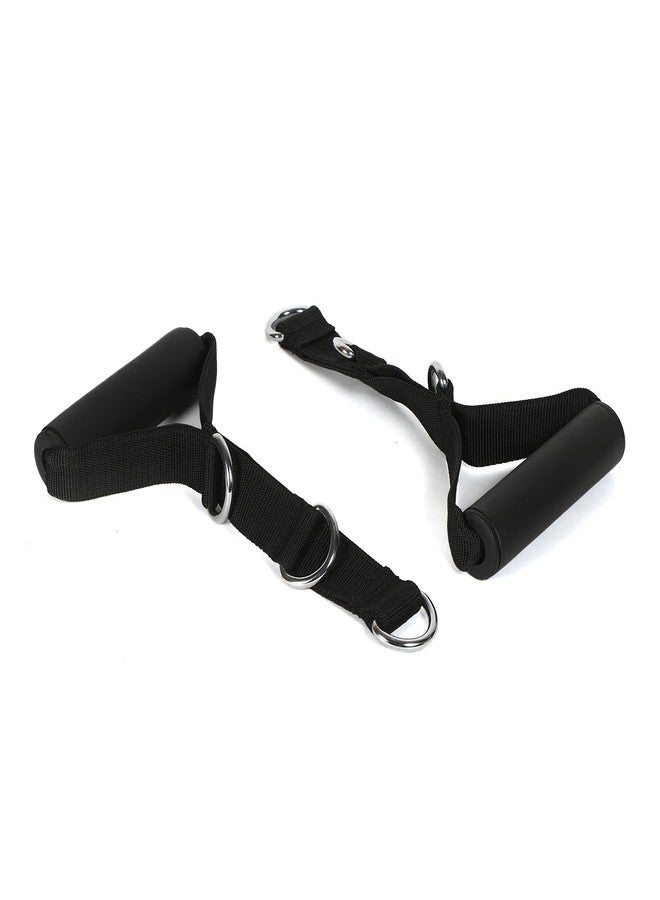 Shapewell Set of 2 Nylon D Handles Triple Loop Bars| Resistance Bands Handle Pair for Gym| Suitable for Lats, Biceps, Triceps - Image 4