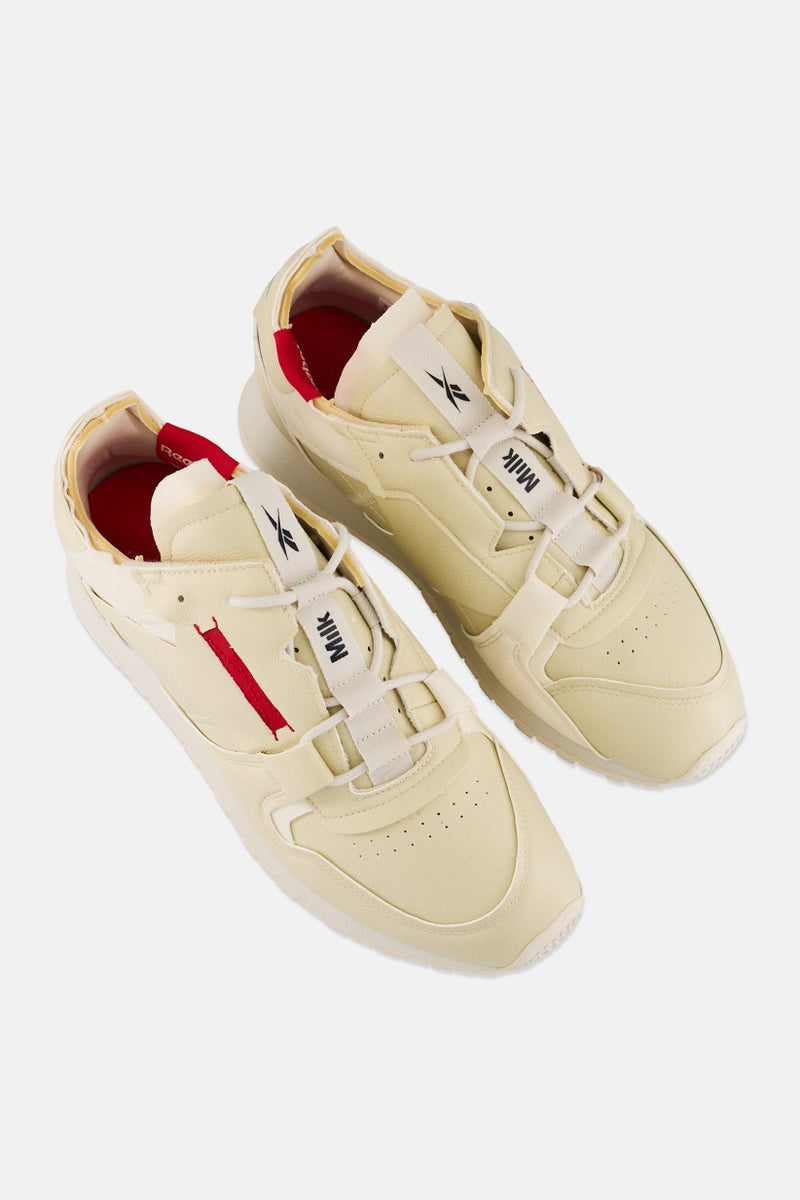 Reebok Men Classic Vegan Lace Up Running Shoes, Beige  - Image 2