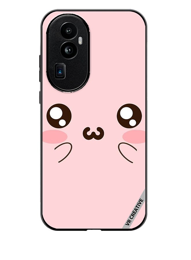 VR CREATIVE Protective Case Cover For Oppo Reno 10 Pro Plus Cute Eyes Pink Design Multicolour - Image 1