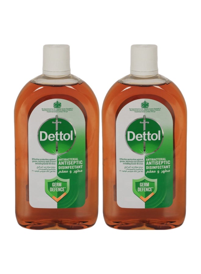 Antiseptic Disinfectant Liquid, 750ml ×2 brown