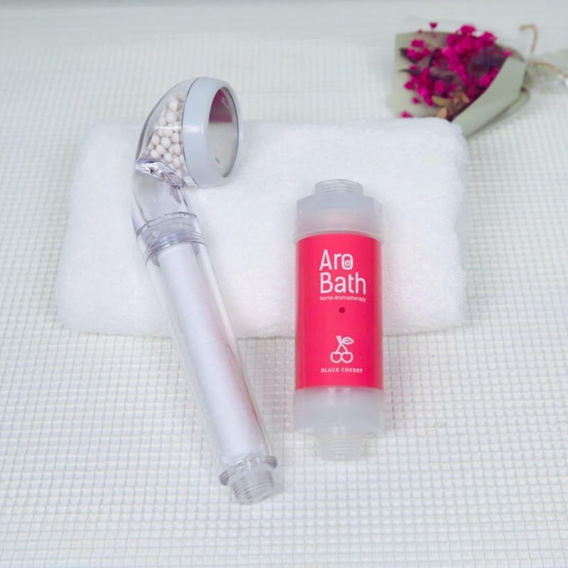 Dewbell [ ] AroBath Vitamin Shower Filter (Black Cherry) - Filters Chlorine that causes Hair Thinning, Atopic Dermatitis/Revitalizes and Nourishes Skin | Made in Korea - Image 5