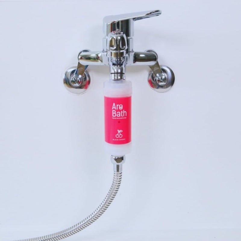 Dewbell [ ] AroBath Vitamin Shower Filter (Black Cherry) - Filters Chlorine that causes Hair Thinning, Atopic Dermatitis/Revitalizes and Nourishes Skin | Made in Korea - Image 2
