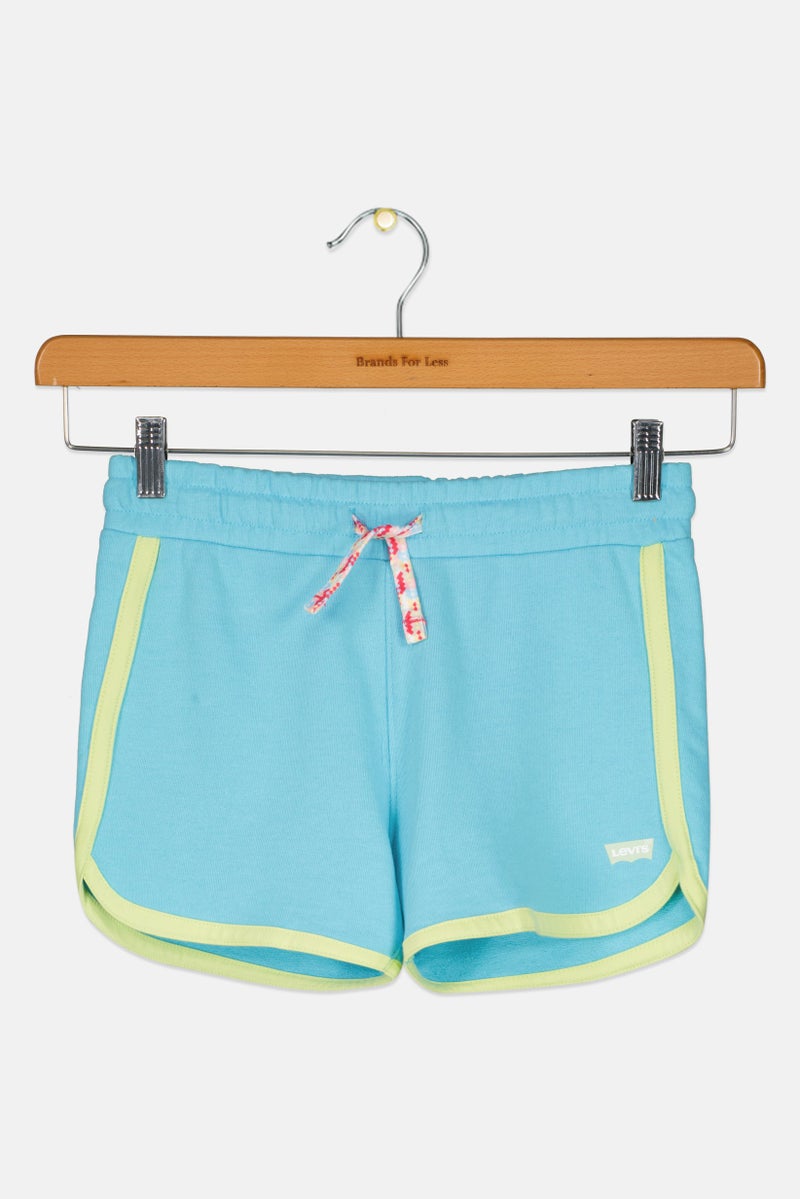 Levi's Kids Girl Plain Knit Basic Shorts, Blue - Image 2