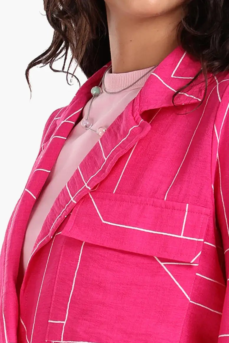 Carina Linear Print Lounge Jacket - Image 5