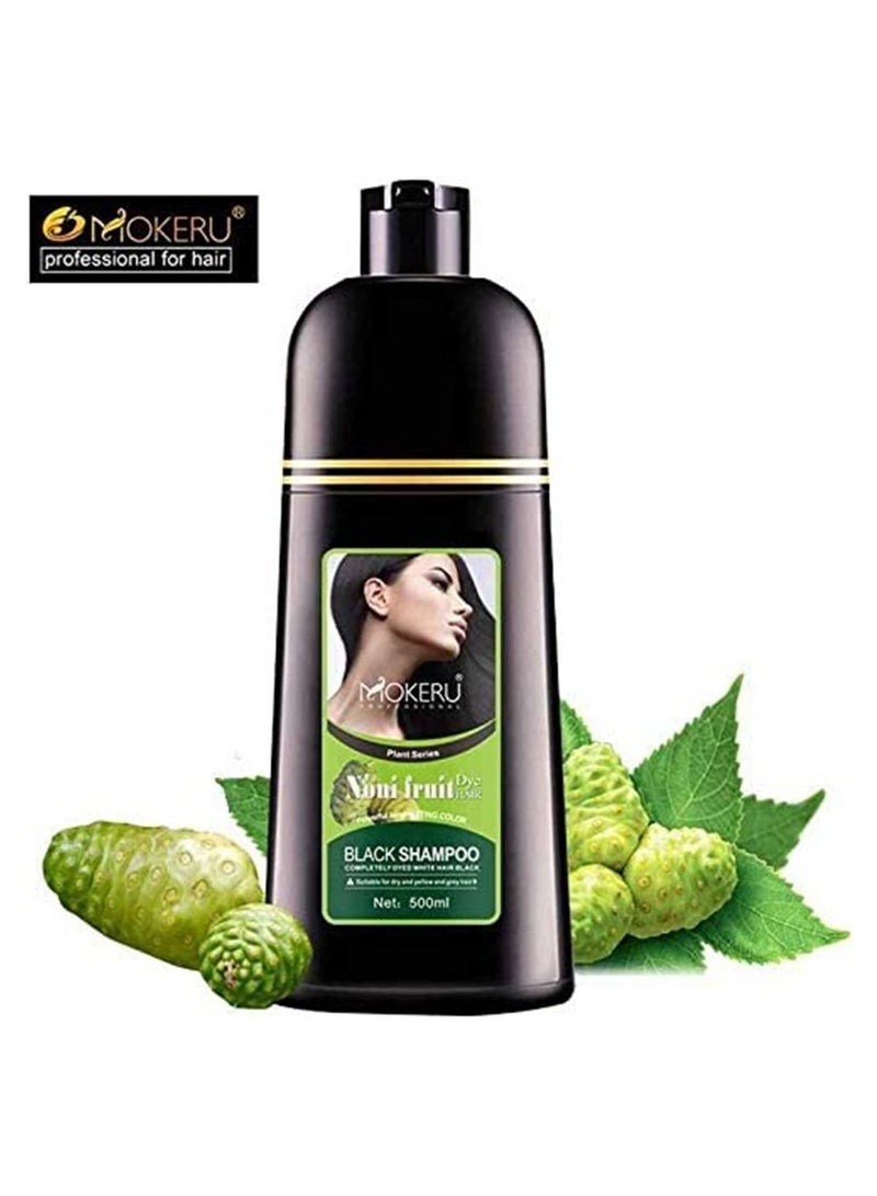 موكيرو شامبو صبغ الشعر بفاكهة نوني أسود ، 500 مل - Image 1