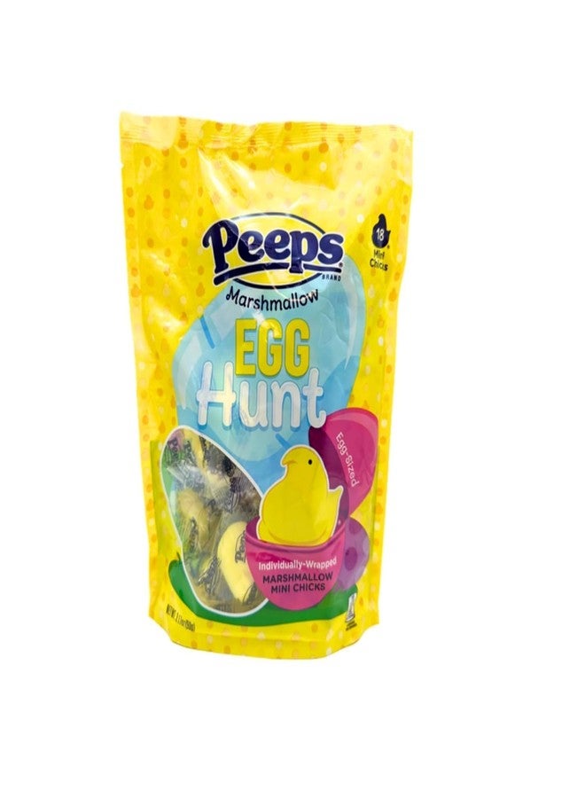 Peeps Egg Hunt - 18 Per Bag - Individually Wrapped Chicks - Delicious Fun for the Whole Family - Great for Easter Baskets or Egg Hunts - Image 1