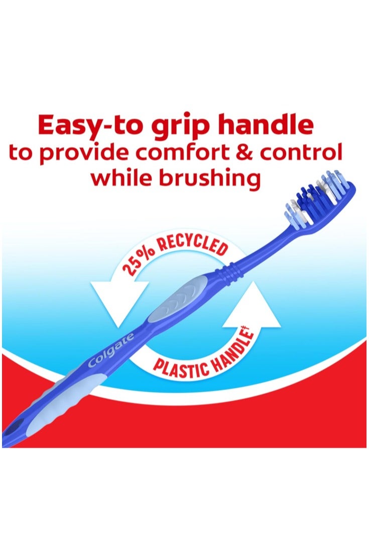 Colgate Toothbrush Medium Triple Action 5+1 Manual Adult Multicolor - Image 3