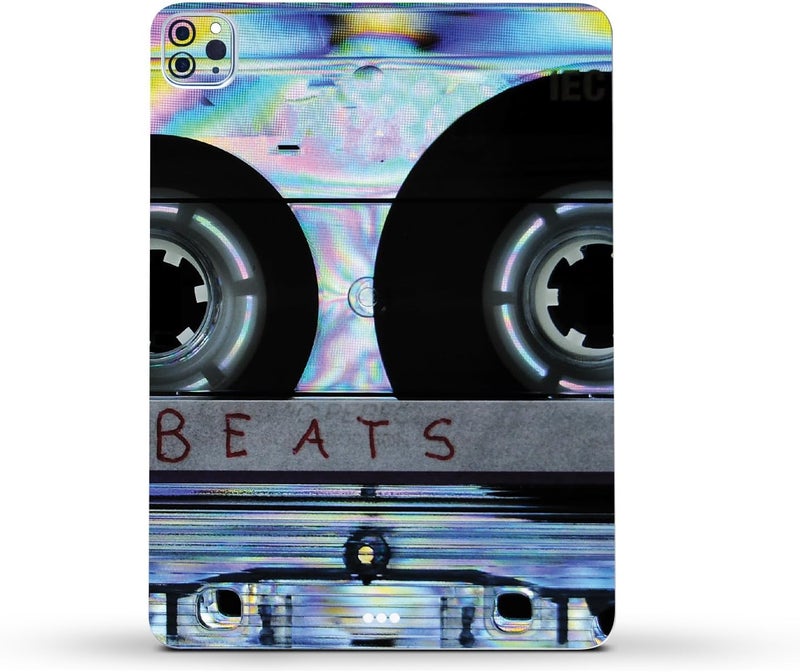 مايتي سكينز غلاف فينيلي قوي من MightySkins متوافق مع Apple iPad Pro 11" M2 الجيل الرابع (2022) - تصميم Holo Cassette | واقي، متين، وفريد من نوعه | سهل التطبيق | مصنوع في الولايات المتحدة الأمريكية - Image 2