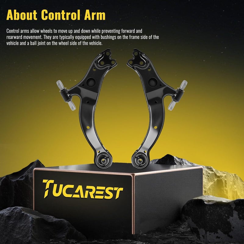TUCAREST 2Pcs Front Lower Control Arm Assembly for 1998-2004 Toyota Avalon, 1998-2003 Sienna, 1999-2003 Solara - Image 3