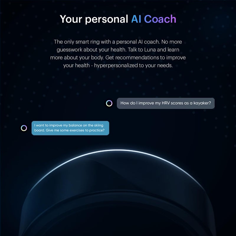 حلقة (شراء مجموعة قياس أولاً) - أكثر حلقة ذكية دقة ، تتبع النوم ، النشاط ، الاستعداد ، الإجهاد ، صحة الحيض وأكثر من ذلك - تصل إلى 6 أيام بطارية - حجم 12 - منتصف الليل الأسود - Image 3
