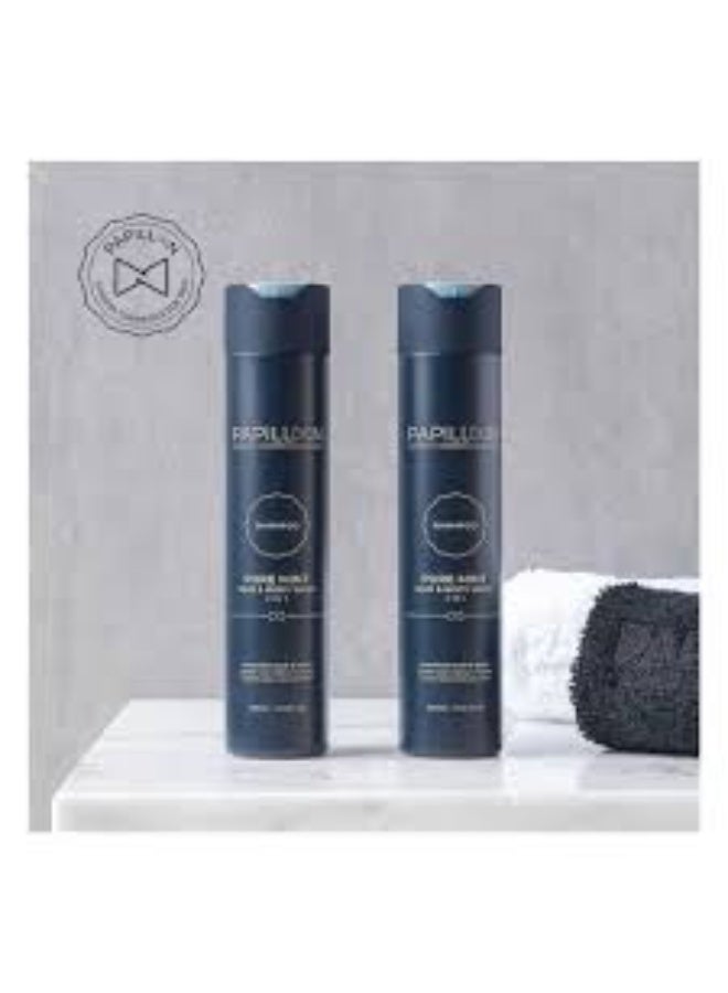 Papillon Pure Mint Hair & Body Wash 300ml - Image 2